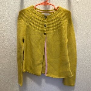 Mini boden yellow cardigan size 8-9 like new